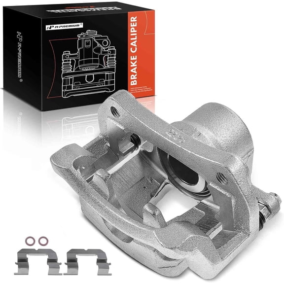 A-Premium Disc Brake Caliper Assembly with Bracket Compatible with Select Chevy Models - Bolt EV 2017-2020, Cruze/Volt 2016-2019 - Front Right Passenger Side