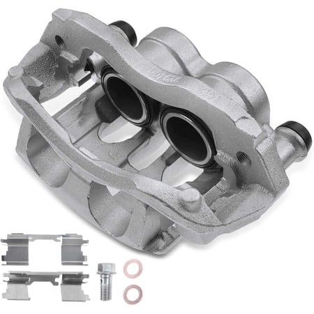 A-Premium Disc Brake Caliper Assembly with Bracket Compatible with Select Dodge, Freightliner and Mercedes-Benz Models - Sprinter 3500 2007-2018 - Front Right Passenger Side