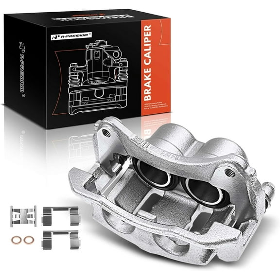 A-Premium Disc Brake Caliper Assembly with Bracket Compatible with Select Ford, Mazda & Mercury Models - Explorer 1995-2001, Ranger, B2300, B2500, B3000, B4000, Mountaineer - Front Left Driver Side
