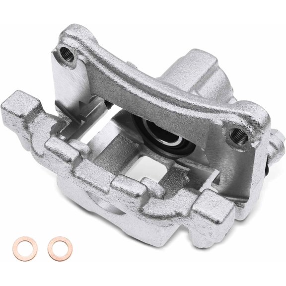 A-Premium Disc Brake Caliper Assembly with Bracket Compatible with Select Infiniti Models - G35 2007-2008, G37 2008-2013, Q60 2014-2015 - Rear Right Passenger Side