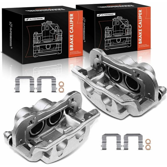 A-Premium Disc Brake Caliper Assembly with Bracket Compatible with Select Kia Models - Sedona 2015 2016 2017 2018 2019 2020 2021, V6 3.3L - Front Driver and Passenger Side