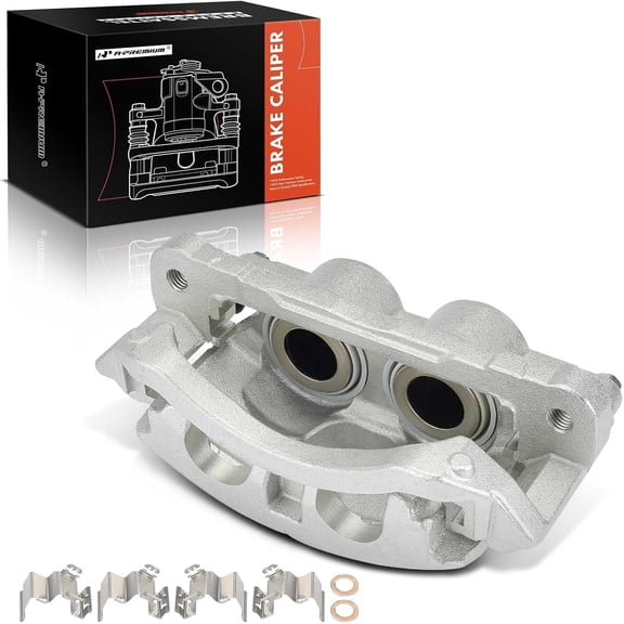 A-Premium Disc Brake Caliper Assembly with Bracket Compatible with Select Ram Models - Ram 2500 3500 2019 2020 2021 5.7L 6.4L 6.7L - Front Right Passenger Side