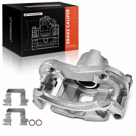 A-Premium Disc Brake Caliper Assembly with Bracket Compatible with Select Saturn Models - SC SL SL1 SL2 1991-2002, SC1 SC2 1993-2002, SW1 1993-1999, SW2 1993-2001, L4 1.9L - Front Left Driver Side