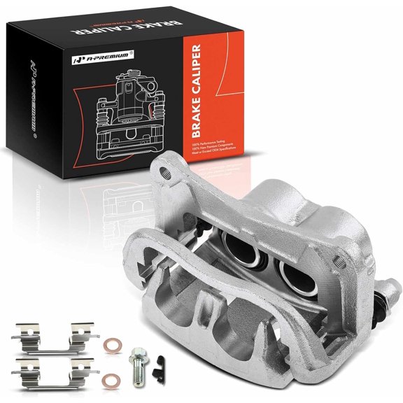 A-Premium Disc Brake Caliper Assembly with Bracket Compatible with Select Subaru Models - Impreza, Legacy 2002m Outback 2001 - Front Right Passenger Side