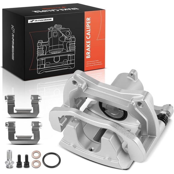 A-Premium Disc Brake Caliper Assembly with Bracket Compatible with Tesla Vehicles - Model S, Model X, 2016 2017 2018 2019 2020 - Rear Right Passenger Side