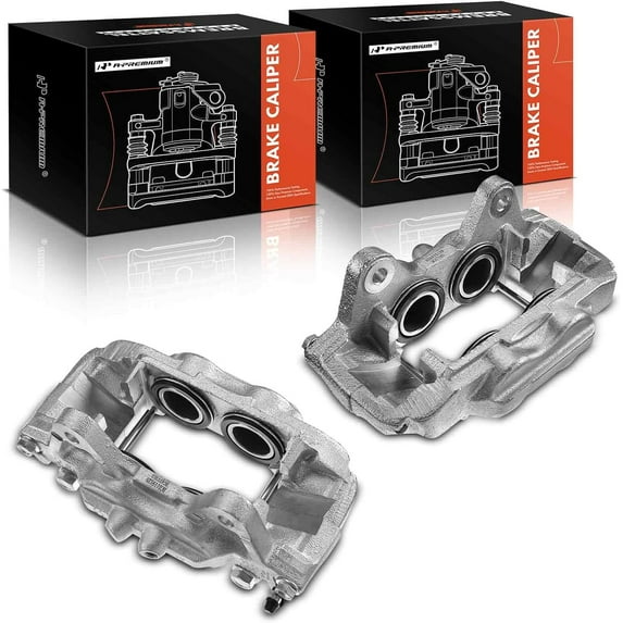 A-Premium Disc Brake Caliper Assembly with Bracket Compatible with Toyota 4Runner Lexus GX470 2003-2009 with 17 inches Wheelbase Front Left and Right Set of 2