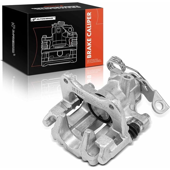 A-Premium Disc Brake Caliper Assembly with Bracket Compatible with Volkswagen Passat 1998-2005 & Audi A4 1998-2001, A6 1998-2004, 1.8L 2.0L 2.8L - Rear Left Driver Side