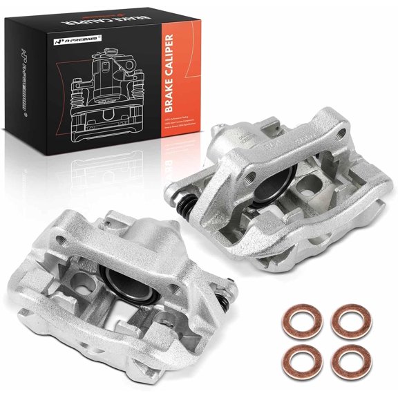 A-Premium Disc Brake Caliper Assembly with Bracket Compatible with Volkswagen Vehicles - EuroVan 1993-1997/1999-2003 - Front Driver and Passenger Side