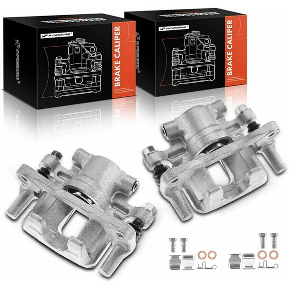 A-Premium Disc Brake Caliper Assembly with Bracket Replacement for 200 Cirrus Sebring Dodge Avenger Caliber Jeep Compass Patriot Mitsubishi Lancer 2007-2017 Rear Left and Right 2-PC