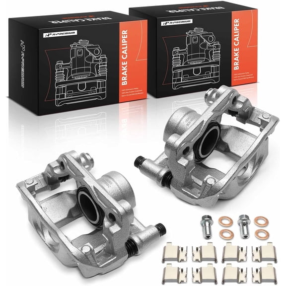 A-Premium Disc Brake Caliper Assembly with Brackets Compatible with Mercedes-Benz Vehicles - Sprinter 1500 2019-2023, Sprinter 2500 2019-2025 - Rear Driver and Passenger Side