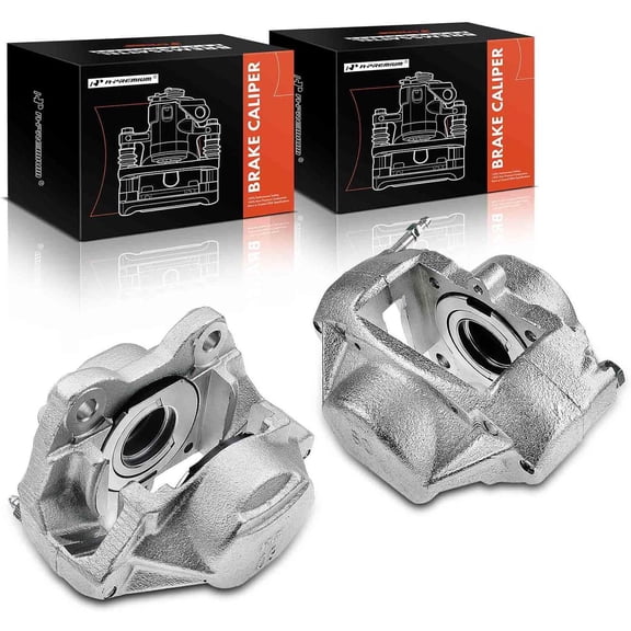 A-Premium Disc Brake Caliper Assembly Compatible with Select Mercedes-Benz Models - W123 230/240D/280E/300D, C123 280CE /300CD/300TD - Front Driver and Passenger Side, 2-PC Set