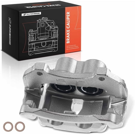 A-Premium Disc Brake Caliper Assembly with Bracket Compatible with Select Cadillac Models - CTS 2008-2014 3.6L, CTS 2010-2014 3.0L - Front Driver or Passenger Side