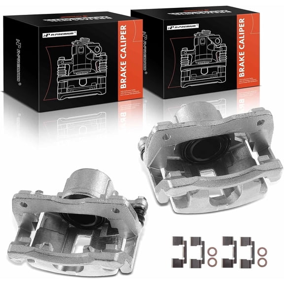A-Premium Disc Brake Caliper Assembly Compatible with Chrysler PT Cruiser 2003-2009 Dodge Neon 2003-2005 Front Driver and Passenger Side 2-PC Set