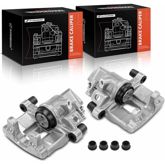 A-Premium Disc Brake Caliper Assembly Without Bracket Compatible with Ford and Mazda Models - C-Max 2013-2018, Escape 2013-2016, Focus 2012-2018, EcoSport 2018-2022, 3, Transit Connect - Rear Side