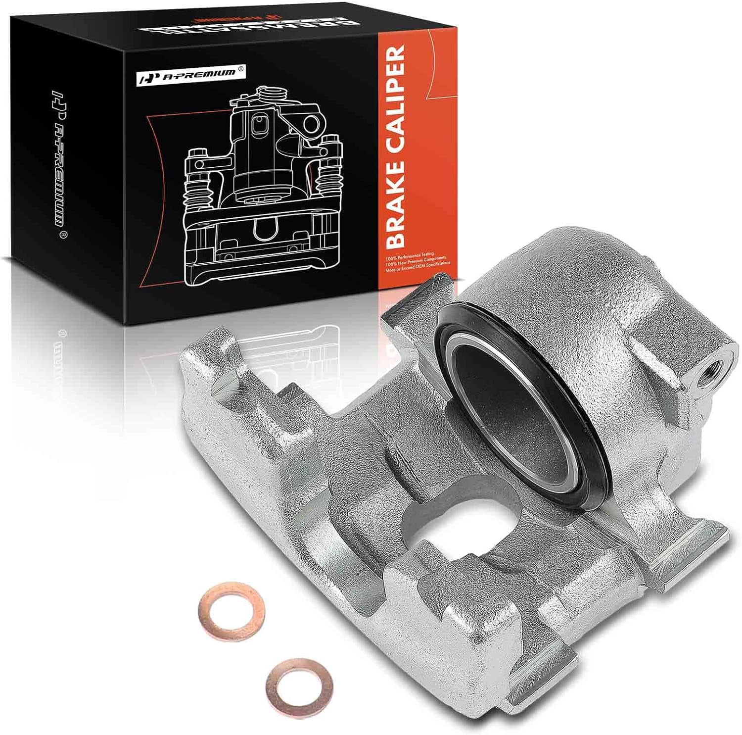 A-Premium Disc Brake Caliper Assembly Without Bracket Compatible with Select Dodge and Plymouth Models - Charger, Coronet, Road Runner, Satellite, Dart, Duster, Scamp, Valiant - Front Passenger