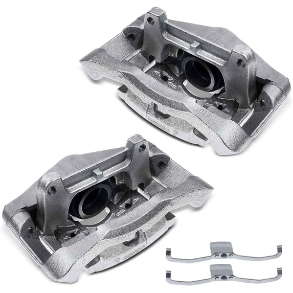 A-Premium Disc Brake Caliper Assembly with Bracket Compatible with Audi A4 A4 Quattro 2005-2008 A6 A6 Quattro 2005-2008 Front Left and Right 2-PC Set