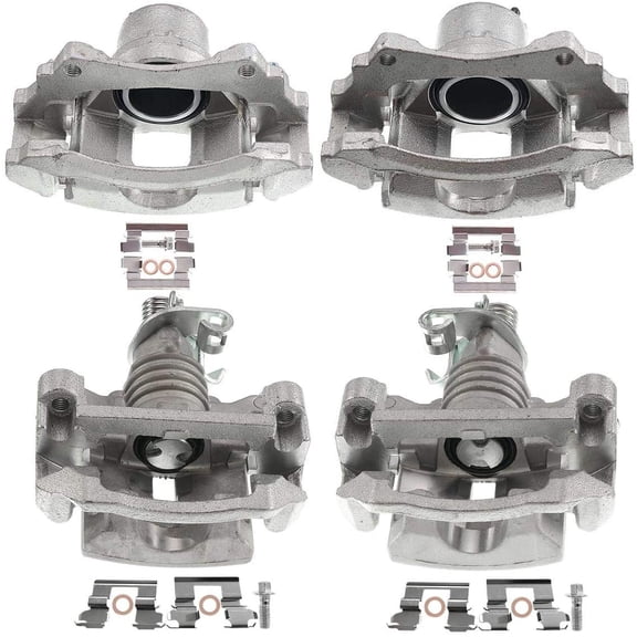 A-Premium Disc Brake Caliper Assembly with Bracket Compatible with Buick Allure LaCrosse Pontiac Grand Prix 2004-2009 Front and Rear 4-PC