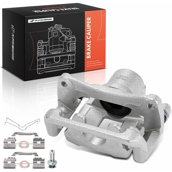 A-Premium Disc Brake Caliper Assembly with Bracket Compatible with Chevrolet & GMC Vehicles - Colorado, Canyon, 2021 2022 - Rear Left Driver Side
