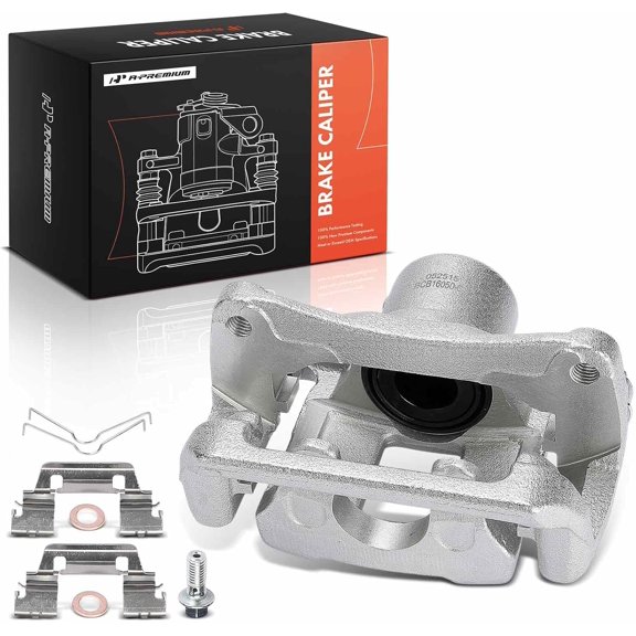 A-Premium Disc Brake Caliper Assembly with Bracket Compatible with Chevrolet & GMC Vehicles - Colorado, Canyon, 2021 2022 - Rear Right Passenger Side