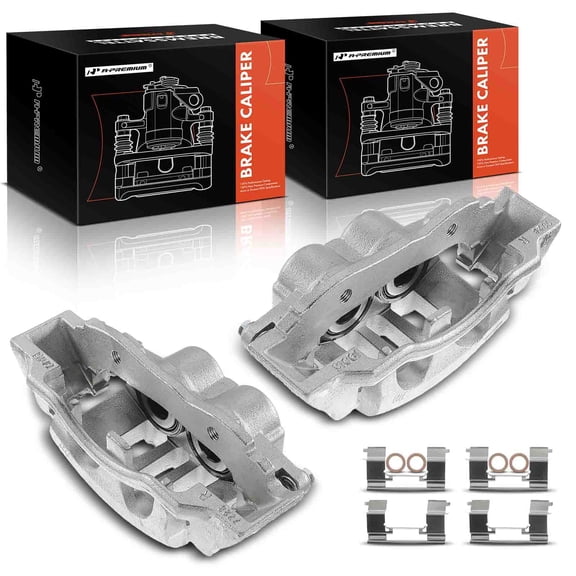 A-Premium Disc Brake Caliper Assembly with Bracket Compatible with Chrysler Pacifica 2004 2005 2006 2007 2008 Front Left and Right Side 2-PC Set