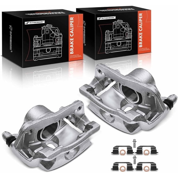 A-Premium Disc Brake Caliper Assembly with Bracket Compatible with Civic 2013-2020 Accord 2003-2017 Fit 2013-2014 CR-Z Acura Front Side 2-PC Set