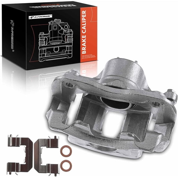A-Premium Disc Brake Caliper Assembly with Bracket Compatible with Dodge Attitude 2012-2014 Hyundai Accent Kia Rio 2012-2017 Front Driver Side