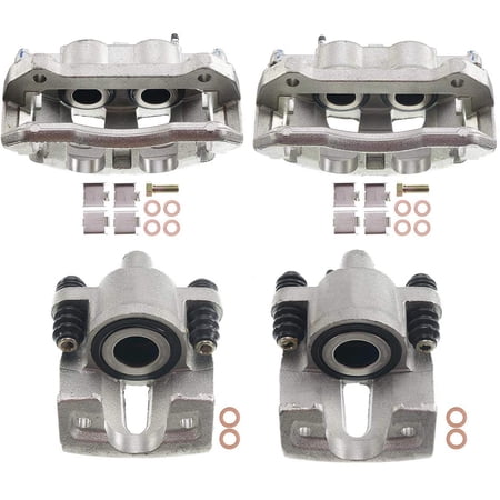 A-Premium Disc Brake Caliper Assembly with Bracket Compatible with Ford F-150 Lincoln Mark LT 2010-2011 Front and Rear 4-PC