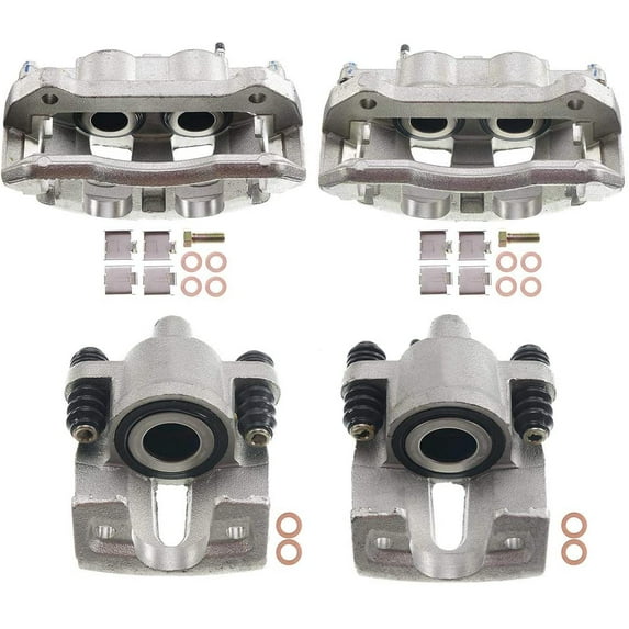A-Premium Disc Brake Caliper Assembly with Bracket Compatible with Ford F-150 Lincoln Mark LT 2010-2011 Front and Rear 4-PC