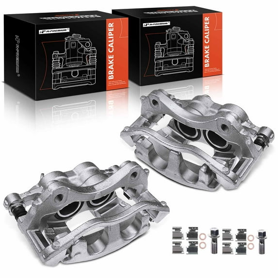 A-Premium Disc Brake Caliper Assembly with Bracket Compatible with Ford Transit-150 250 350 Transit-350 HD 2015-2019 Front Left and Right 2-PC Set