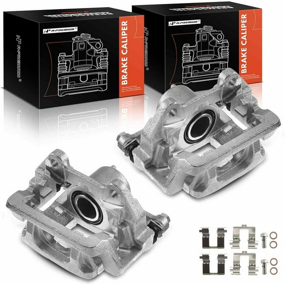A-Premium Disc Brake Caliper Assembly with Bracket Compatible with Honda Pilot 2009-2015 Rear Side 2-PC Set