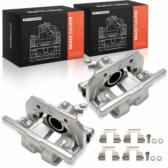 A-Premium Disc Brake Caliper Assembly with Bracket Compatible with Land Rover Range Rover 2010 2011 2012 - Rear Driver and Passenger Side