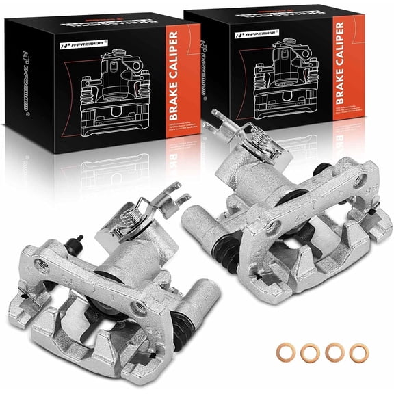 A-Premium Disc Brake Caliper Assembly with Bracket Compatible with Mazda Miata 1990 1991 1992 1993 - Rear Driver and Passenger Side, 2Pcs