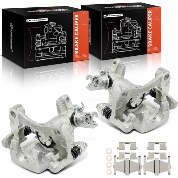 A-Premium Disc Brake Caliper Assembly with Bracket Compatible with Nissan Maxima 1995-2000 & Infiniti I30 1996-2000 - Rear Driver and Passenger Side
