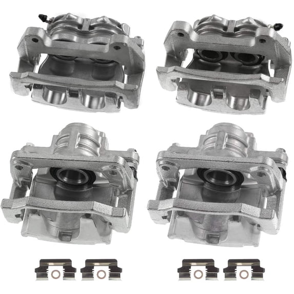 A-Premium Disc Brake Caliper Assembly with Bracket Compatible with Pontiac G8 2008-2009 Front and Rear 4-PC Set