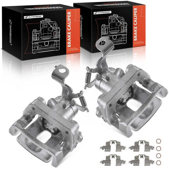 A-Premium Disc Brake Caliper Assembly with Bracket Compatible with Pontiac Vibe Toyota Matrix Corolla 2009-2018 Rear Left and Right 2-PC