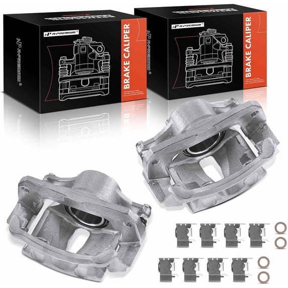 A-Premium Disc Brake Caliper Assembly with Bracket Compatible with Toyota Sienna 2001-2003 Front Left and Right 2-PC
