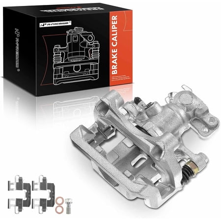 A-Premium Disc Brake Caliper Assembly with Bracket Compatible with Ford, Lincoln, Mazda and Mercury Models - Fusion 2006-2012, 6 2006-2013, Zephyr 2006, MKZ 2007-2012, Milan - Rear Left Driver