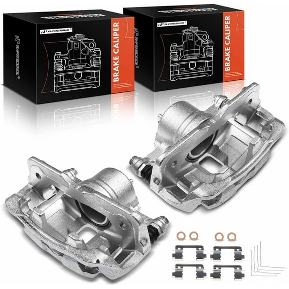 A-Premium Disc Brake Caliper with Bracket Assembly Compatible with Acura ILX 2013-2015 Honda Civic 2012-2015 CR-Z Fit L4 1.5L Front Side 2-PC Set