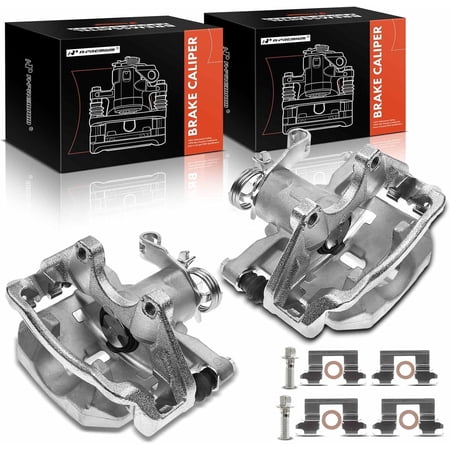 A-Premium Disc Brake Caliper Assembly with Bracket Compatible with Select Buick and Cadillac Models - Lucerne/DTS 2006 2007 2008 2009 2010 2011 - Rear Driver and Passenger Side, 2-PC Set