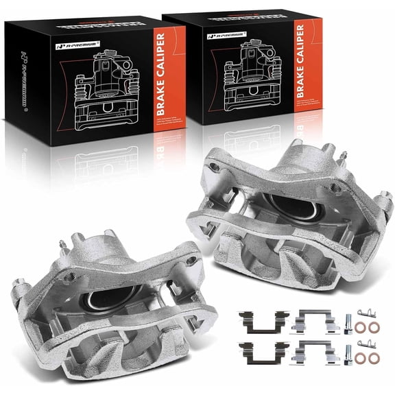 A-Premium Disc Brake Caliper with Bracket Compatible with Dodge Caliber 2007-2012 Front Left and Right Side 2-PC Set