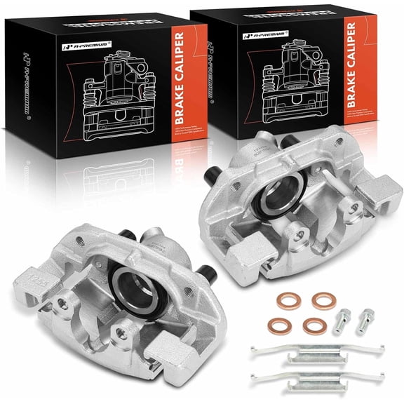 A-Premium Disc Brake Calipers Assembly with Bracket Compatible with BMW 320i/325i/325xi 2001-2005, 325Ci 2001-2006, 328Ci 2000, 328i 1999-2000, Z4, Z3, 2.2L 2.5L 2.8L 3.0L - Front Side - 2-PC Set