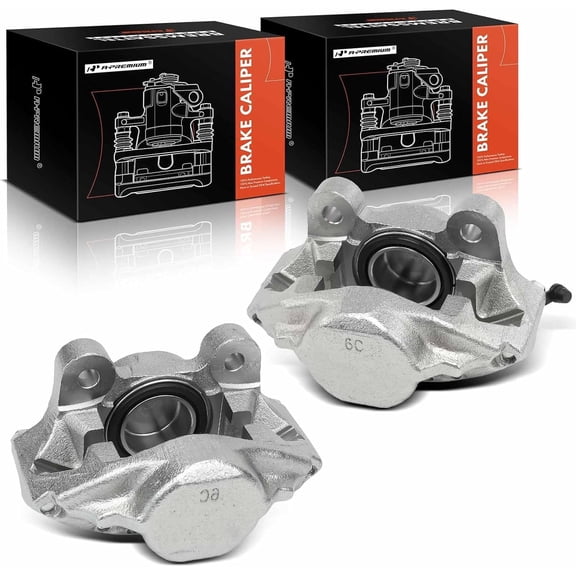 A-Premium Disc Brake Calipers Assembly with Bracket Compatible with Datsun 240Z 1970-1973, 260Z 1974-1974, 280Z 1975-1978 - Front Driver and Passenger Side, 2-PC Set