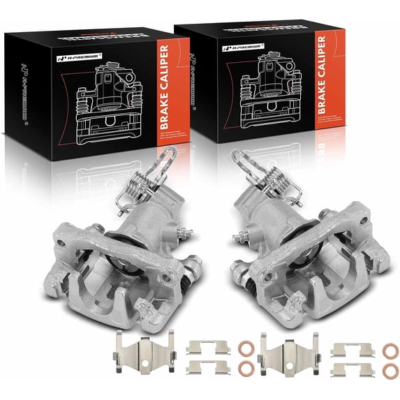 A-Premium Disc Brake Calipers Assembly with Bracket Compatible with Hyundai Elantra 1996-2000, Tiburon 1997-2001 - Rear Driver and Passenger Side 2Pcs