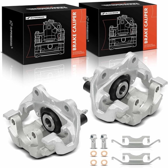 A-Premium Disc Brake Calipers Assembly with Bracket Compatible with Mercedes-Benz S400 2010-2013, S450 2008-2011, S550/SL550 2007-2012, CL550 2007-2008 - Rear Driver and Passenger Side, 2-PC Set