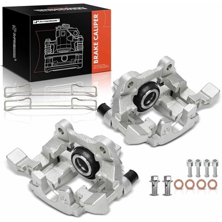 A-Premium Disc Brake Calipers Assembly with Bracket Compatible with Mercedes-Benz X204 Series GLK250 2013-2015 GLK350 2010-2015 - Rear Driver and Passenger Side 2-PC Set