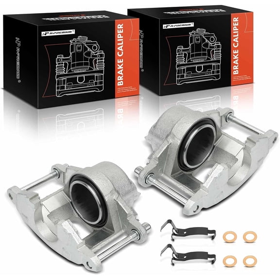 A-Premium Disc Brake Calipers Assembly Without Bracket Compatible with Jeep Cherokee Wagoneer & Chevrolet Blazer K10 & GMC Jimmy K15 Suburban & Pontiac Bonneville Catalina - Front Side 2-PC Set
