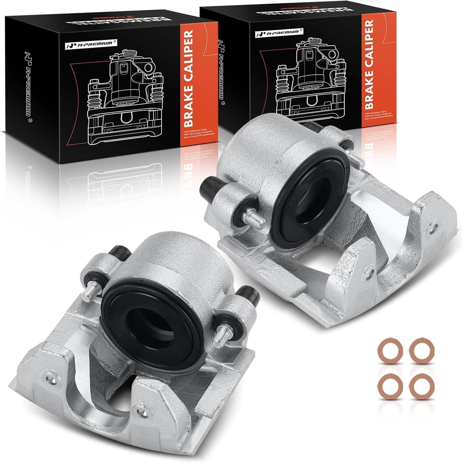 A-Premium Disc Brake Calipers Assembly Without Bracket Compatible with Dodge Dakota 1997-1998 - Front Driver and Passenger Side 2-PC Set