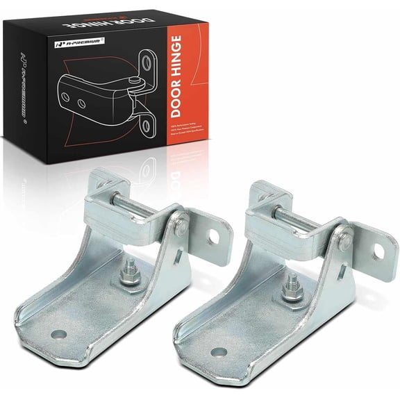 A-Premium Door Hinge Assembly Compatible with Ford E-150 E150 2011-2014, E-250 E250 2011-2014, E-350 Super Duty 2011-2018, E-450 Super Duty 2011-2017, Front Driver and Passenger Upper Side, 2-PC Set