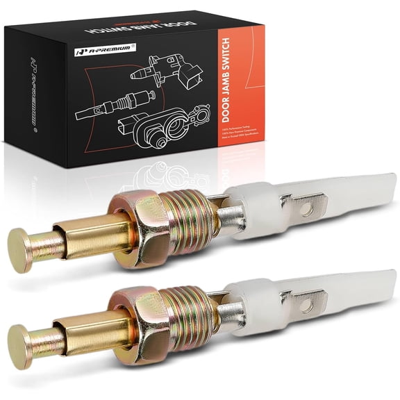 A-Premium Door Jamb Switch Compatible with Dodge Challenger 1970 1974, Monaco 1970 1974-1976 & Chrysler Imperial 1965-1969, New Yorker 1974-1976, Newport & Plymouth Barracuda, Cuda, Fury, 2-PC Set