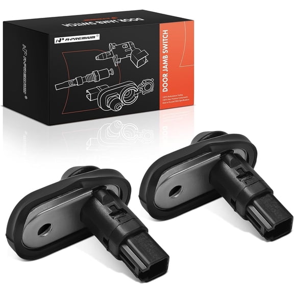 A-Premium Door Jamb Switch Compatible with Toyota Camry, RAV4, Corolla, Prius, Tacoma, Highlander, Tundra, Sienna, 4Runner, Matrix, Avalon & Lexus RX330, ES330, IS300 & Scion tC & Pontiac, 2-PC Set